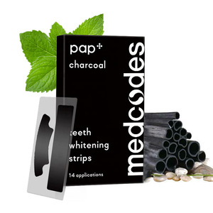 Tiras Blanqueadoras de Dientes Medcodes, 14 Aplicaciones, Carbón Activado para Eliminar Manchas - Product Image 1