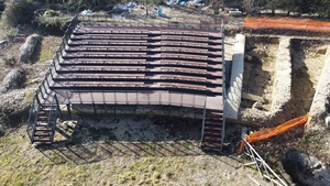 Soporte de material personalizable, tribuna, blanqueador, marca CETA, hecho en Italia con filas de pendientes, producto deportivo y de entretenimiento - Product Image 5