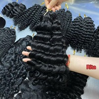 Extensions de cheveux humains tressées au crochet 2026 : Installation et retrait rapides, 100 % cheveux humains, bouclés birmans, nœuds miracle, cheveux au crochet