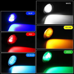 ไฟขับขี่มอเตอร์ไซค์ LED 2 ชิ้น ไฟสโตรบแบบตาเหยี่ยว ไฟตัดหมอก ไฟหน้าเสริม 12V สีฟ้า ขาว แดง เหลือง - Product Image 5