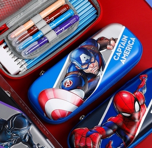 Sac stylo dessin animé haut niveau d'apparence grande capacité étudiant double couche sac de papeterie Spider-Man garçons <span class=keywords><strong>trousse</strong></span> à crayons - Product Image 6