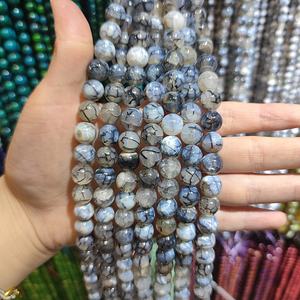 Perles colorées en vrac <span class=keywords><strong>de</strong></span> 6mm, 8mm, 10mm, en <span class=keywords><strong>Agate</strong></span> <span class=keywords><strong>de</strong></span> <span class=keywords><strong>Dragon</strong></span> pour la fabrication <span class=keywords><strong>de</strong></span> bijoux, Alibaba Stone, Offre Spéciale - Product Image 3