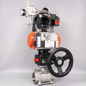 Válvula de Bola Roscada de Acero Inoxidable Q611F-16P de Tres Piezas, Válvula Neumática de Cierre Rápido a Prueba de Explosiones - Product Image 1