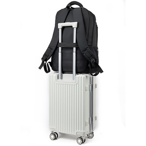 Men's <b>Backpack</b> 20-35L <b>Waterproof</b> Business Travel Laptop Bag Solid Color Detachable Strap - Product Image 4