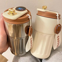 Bouteille d'eau isotherme en acier inoxydable avec affichage LED de la température, tasse à café, garde au froid et au chaud, mug thermique, gourde de voyage sous vide