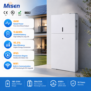 Sistema de Almacenamiento de Energía Doméstico Todo en Uno Misen de 6KW 10KWh, Batería Solar con Energía de Respaldo Híbrida - Product Image 2