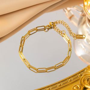 Cadenas de Collar con Clip de Papel Chapadas en Oro de Acero Inoxidable Antideslustre, Joyería de Moda con Zirconia para Mujeres y Hombres - Product Image 3