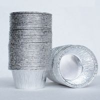 Barquettes jetables en aluminium rondes pour tartes aux œufs, moules en papier d'aluminium pour la cuisson, fournitures de qualité alimentaire, plateau pour tartes aux œufs