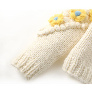 Moda de primavera botón personalizado bordado a mano cárdigan señora abrigo de punto - Product Image 3