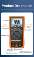 2024 Vicimeter VC86 multimètre numérique testeur 2000 comptes True RMS rétroéclairage 1000V multimètre numérique professionnel