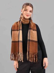 Siêu Bán <span class=keywords><strong>2025</strong></span> Len Kiểm Tra Mufler Vải Với Tùy Chỉnh Màu Sắc Và Kích Thước Có Sẵn Len Làm Kiểm Tra Mufler Vải - Product Image 4