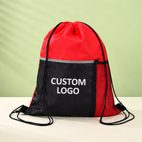 Cadeaux promotionnels, sac à dos à cordon de serrage imperméable avec doublure en polyester, sac de sport pour la salle de sport