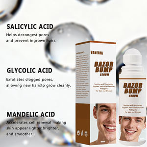 Sérum <span class=keywords><strong>anti</strong></span>-boutons de rasoir, marque privée, soin de la peau biologique avec acide hyaluronique, sans alcool, solution lisse pour les poils incarnés et la rasure - Product Image 4