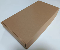 Boîte d'emballage pliable en carton ondulé brun B9 en papier kraft personnalisé de 250 g avec logo laminé mat