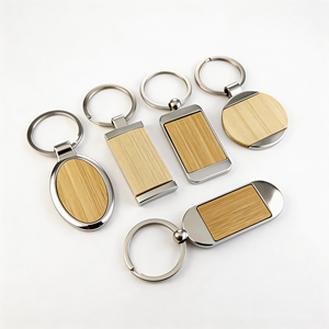 Llavero <span class=keywords><strong>de</strong></span> Madera y Metal con Logotipo Personalizado, Regalos Promocionales Empresariales al por Mayor para Eventos Corporativos y <span class=keywords><strong>Ferias</strong></span> Comerciales - Product Image 1