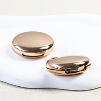 Vente en gros de mini étui rond pour fard à paupières de luxe en or rose emballage cosmétique vide étui compact pour poudre de fard à joues avec miroir