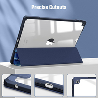 Étui pliable pour iPad 9e/8e/7e génération (2021/2020/2019) 10,2 pouces et coque pour iPad avec marbre acrylique lilas