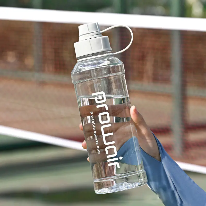 Горячая распродажа персонализированный логотип широкий рот тренажерный зал 1Л пластиковая бутылка для воды износостойкая пластиковая бутылка для питьевой воды с завинчкой