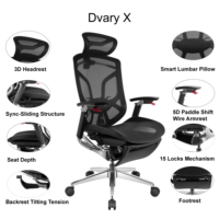 Chaise de bureau ergonomique en maille pour des heures de travail prolongées, confort toute la journée, soutien lombaire réglable pour les professionnels GTChair