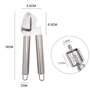 Presse-ail manuel en acier inoxydable, presse-gingembre professionnelle, robuste, facile à utiliser et à nettoyer, outils de cuisine - Product Image 5