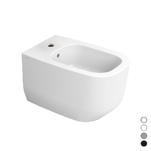 Bidé suspendido Alba de 56 cm, cerámica blanca, para uso en baño - Product Image 3