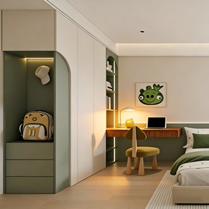 Tocador de maquillaje moderno de madera MDF multifuncional con cajones para dormitorio, de madera para el hogar. - Product Image 3