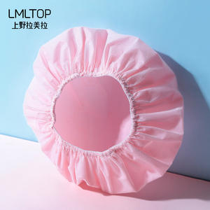 LMLTOP <b>Shower</b> <b>Cap</b> Pink Thickened PE Material Waterproof Breathable For Adults Single Pack C0822 - Product Image 3