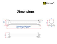 Éclairage de travail industriel 24V DC certifié UL anti-explosion, tube IP67 30W COB LED, lumière pour machine-outil