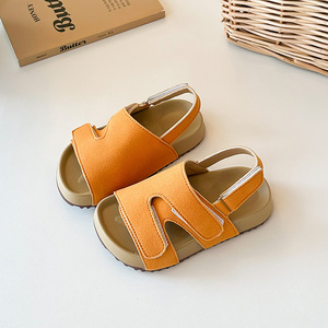 Sandales à semelle souple rétro pour enfants, mode enfant, automne et été 2025, nouvelles sandales décontractées à semelle souple pour bébés, chaussures de plage polyvalentes - Product Image 3