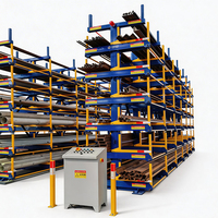 Étagère cantilever télescopique électrique à commande intelligente en acier au carbone double face |   Système de rangement robuste et réglable pour le stockage à long terme