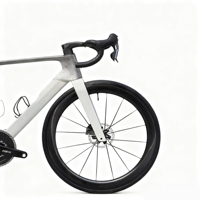 Verstecktes Kabel-Scheibenbremsen-System für Rennräder und Gravelbikes, Carbonfaser-Rennrad mit 21 Gängen, Doppel-V-Bremse, Standardpedale aus Stahl