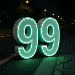 عدد 4 قدم 5 قدم مجموعة كبيرة ليد 3d سرادق إلكتروني مع أضواء ليد لمبة حرف لحفل الزفاف مخصص تضيء رسالة حب - Product Image 6