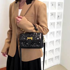 Sacs à Main de Créateur à Sequins Luxe pour Femmes Souple Décontracté Fourre-tout Imprimé Décoration Anses Épaule Bling Paillettes un Épaule - Product Image 2