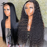 Perruques Lace Front Cheveux Humains Vierges Transparentes Invisibles 13x4 Lisses Soyeux Pré-Pluckées Cheveux Brésiliens Longs pour Femmes