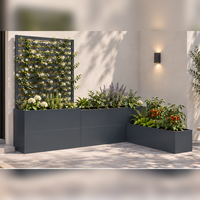 Fabricant chinois OEM de jardinières métalliques avec treillis, résistantes aux intempéries, hautes, surélevées, avec écran d'intimité