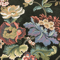 Rideau en chenille jacquard floral de style vintage américain - Couleurs riches et intenses - Effet médiéval - Convient également aux housses de canapé et aux coussins