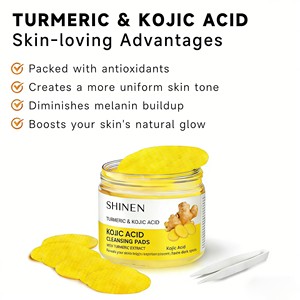 Limpiador de Cúrcuma Marca Blanca, Almohadilla Limpiadora con Ácido Kójico, Exfoliante Facial, Limpieza <span class=keywords><strong>Profunda</strong></span> para Piel Grasa y Manchas Oscuras - Product Image 3