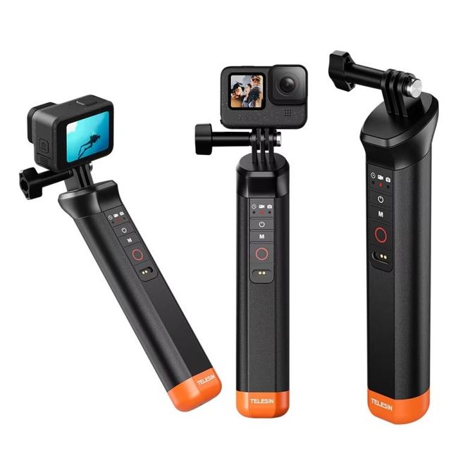 Portable Underwater with Remote Control Floating Hand Grip Mount Action Camera Accessories for Go Pro 12/11/10/9
