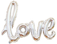 Aluminium Hélium Mylar Imprimé Or Rose Script LOVE Foil Mylar Party Balloon Heart Shaped MF LB1018