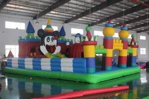 Aire de jeux gonflable géante commerciale QIQU, toboggan en PVC de 50 pieds (0,55 mm), ignifuge, pour 20 personnes, idéale pour la <span class=keywords><strong>location</strong></span> événementielle et <span class=keywords><strong>les</strong></span> usines - Product Image 2