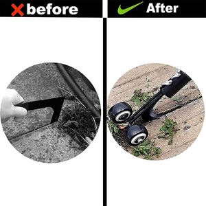 Désherbeur télescopique réglable - Outil <span class=keywords><strong>de</strong></span> <span class=keywords><strong>jardin</strong></span> extensible <span class=keywords><strong>de</strong></span> 47 à 80 cm avec roues pour le bordage des pelouses et l'élimination des mauvaises herbes - Product Image 4