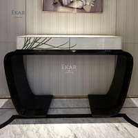 Nouveau design Incrusté Shell Lan Fleur Table D'entrée-Exquis Seashell Mosaic Console couloir console table