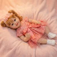 BAkwbwBY Poupée Reborn en Vinyle de 22'' Rose Scintillante, Robe de Princesse Adorable, Souriante, avec Biberon et Sucette pour Magasin de Jouets en Gros