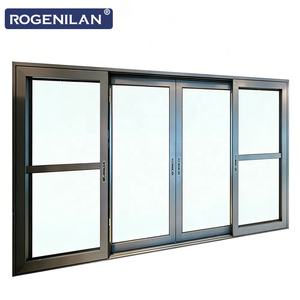 ROGENILAN Puerta Corredera de Vidrio para Patio Exterior Minimalista de Aluminio, Resistente a Huracanes, con <span class=keywords><strong>Doble</strong></span> Acristalamiento Low-E - Product Image 6