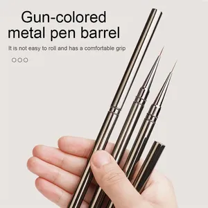 Nails Art <b>Liner</b> Brushes Striping Drawing Elongated Lines Painting 6/9/12/15/18mm Nail Professional Manicure <b>Tool</b> ZJS02 - Product Image 3