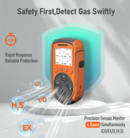 AIKESI O2 CO H2S Ex Multi-gaz pour la surveillance du méthane et du propane, analyseur de gaz portable enfichable, détecteur de gaz avec écran LCD, capteur DDS OEM