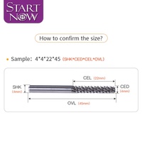 Startnow Maïs Cob Fin Fraise Carbure Tungstène PCB Fin Mill Bits Machine De Gravure CNC Coupe Ébauche Fin Mill