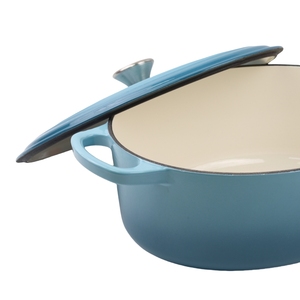 Usine Directe Orange Blanc Rouge Bleu 31cm Émail En Fonte <span class=keywords><strong>Rectangulaire</strong></span> Ovale <span class=keywords><strong>Pot</strong></span> Ménage <span class=keywords><strong>Pot</strong></span> À Soupe pour Camping - Product Image 5