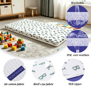 Colchón Skylee 4D de Alta Resiliencia, Ecológico, Resistente al Agua, Refrigerante, Desmontable, Lavable, Transpirable, de 5 cm, con Funda Lavable - Product Image 1