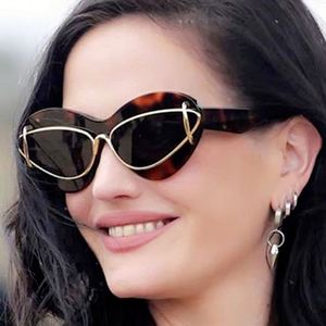 Gafas de Sol Vintage Y2K Punk con Logotipo Personalizado para Mujer, Montura Doble, Gafas Retro con Protección UV400, Gafas de Sol Cat Eye para Mujer - Product Image 1